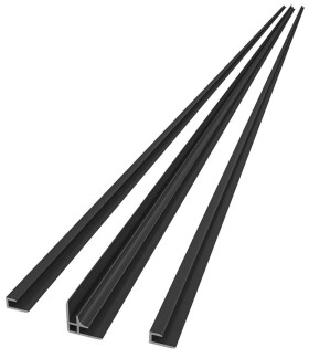 AQUALINE - DENIPAN set profilů pro rohovou instalaci, 2100, černá mat DP21B