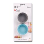 Dortisimo Silikonové košíčky na muffiny růžové, modré a šedé (6 ks) 4,5 cm