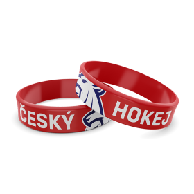 STØÍDA SPORT Silikonový náramek dětský hlava lva ČH červený