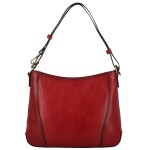 Elegantní dámská kožená kabelka na rameno Katana Tenga, vínová