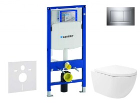 GEBERIT - Duofix Set předstěnové instalace, klozetu Oudee Vortex a sedátka softclose, tlačítko Sigma30, chrom SANI11CA1147