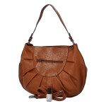 Stylová koženková kabelka Elin, hnědá