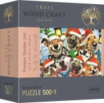 Trefl Wood Craft Origin - Puzzle - Vánoční Psi