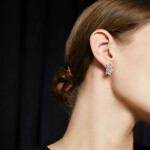 Náušnice s květinovým motivem Paulette, Stříbrná