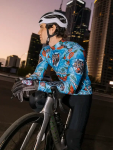 Cyklodres CYCOLOGY Winter Ashanti, blue, pánský, dlouhý rukáv (Motiv Ashanti, velikost S)