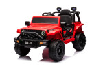 Mamido Elektrické autíčko OFFROAD červené 12V Vysoký podvozek, široké sedadlo, Odpružené nápravy, 2,4 GHz Dálkové ovládání LED světla