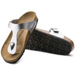 Dámské žabky Birkenstock Gizeh Birko-Flor slim silver (0043853) 40