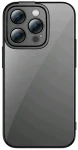 Pouzdro Baseus Glitter Transparent Case and Tempered Glass set for iPhone 14 Pro Max černé