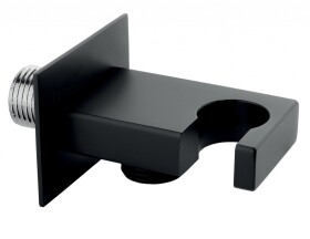 NOVASERVIS - Kovový držák sprchy s vývodem 1/2", černá D/KVADRO,5