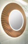 SAPHO - PRIDE STRIP kulaté zrcadlo s LED osvětlením v rámu ø 75cm, bronz PD754