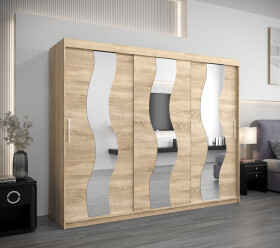 Šatní skříň Abi Se Barva korpusu: Dub Sonoma, Rozměry: 250 cm, Dveře: Dub sonoma