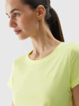 Dámské sportovní tričko recyklovaných materiálů 4F světle žluté Velikost: