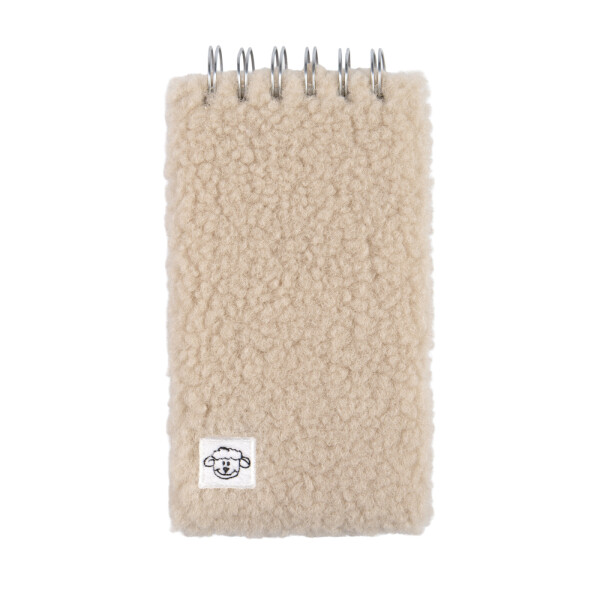 Chlupatý béžový zápisník se spirálou - Albi