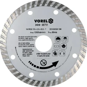 Vorel kotouč diamantový řezný turbo 115x22,2x2,0 mm / Diamantový řezný kotouč
