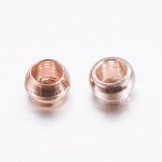 Zamačkávací rokajl - 2,0 mm x 1,2 mm - růžově zlatý - 1 g