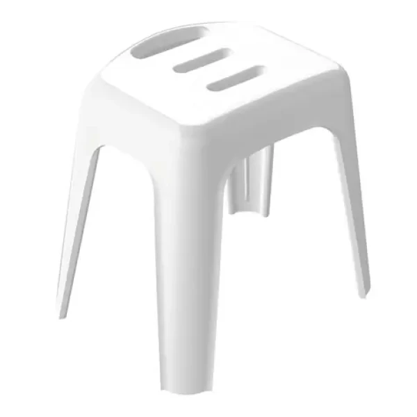 Spirella HOCKER sedátko do sprchy bílá / plast / 47 cm / do 130 kg (7610583300270)