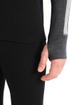Pánské triko dlouhý rukáv ICEBREAKER Mens ZoneKnit™ 260 LS Half Zip, Jet HTHR/Black/Metro HTHR/Cb velikost: S