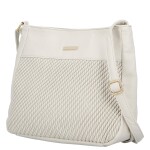 Trendy dámská koženková crossbody kabelka Pita, béžová