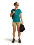 ICEBREAKER Wmns Mer 150 Tech Lite III SS Tee Hike Path, Tidal Teal velikost: S