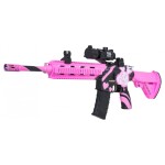 Mamido Dětská Puška M416 na vodní kuličky s příslušenstvím růžová