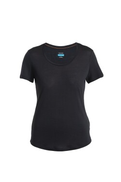 ICEBREAKER Wmns Merino 125 Cool-Lite™ Sphere III SS Scoop Tee, Black velikost: XS