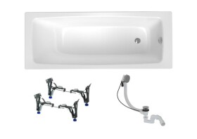 Obdélníková vana SAT Feel 170x75 cm smaltovaná ocel levá i pravá SATBVFEEL170757 SATBVFEEL170757