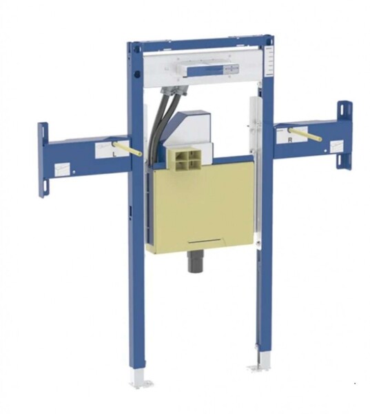 Duofix Předstěnová instalace pro umyvadlo Geberit ONE 90 cm, pro nástěnnou armaturu ONE, podomítkový sifon a prvek Clou, částečně vysoká 111.092.00.2