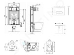 IDEAL STANDARD - ProSys Set předstěnové instalace, klozetu a sedátka Tesi, tlačítka Oleas M1, Rimless, SoftClose, chrom ProSys80M SP84