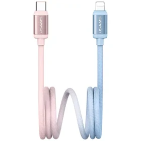 USAMS SJ757 modro-růžová / Datový kabel / USB-C - Lightning / PD 30W / 1,2 m (SJ757USB03)