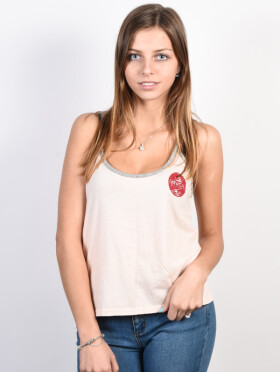 RVCA MOTORS CHEST LIGHT HONEY dámská tílko - S