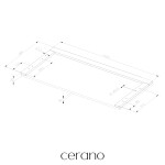 CERANO - Deska pod umyvadlo Navira Pro - bílá matná - 140x3,6x46 CER-663091
