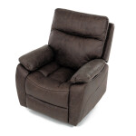 TV a relaxační křeslo s elektrickým ovládáním, potah hnědá látka v dekoru vintage, 1 motor 240V