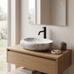 REA Umyvadlo na desku Roxy Stone 49x31 šedé REA-U6651