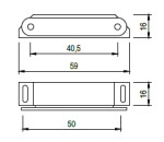 Vseprotruhlare.cz Magnet nábytkový barva: hnědý (11519)