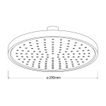 AQUALINE - Hlavová sprcha, průměr 200, ABS/chrom SC121