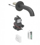 GEBERIT - Piave Elektronický umyvadlový ventil pod omítku, napájení z generátoru, easy to clean, matná černá 116.265.14.1