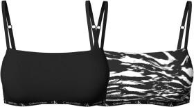 Dámská podprsenka Pack Bralettes CK96 000QF7215EBIK černá/tygří potisk Calvin Klein