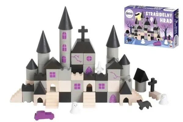 Detoa Dřevěná stavebnice Strašidelný hrad 97 dílů