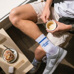 Bella Rose Ponožky Všechno bude velikost M (40-43), bílá barva, textil