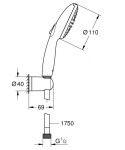 GROHE - Vitalio Start Set sprchové hlavice, držáku a hadice, 2 proudy, chrom 27950001