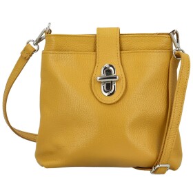 Dámská kožená crossbody kabelka Lara sweet new, žlutá