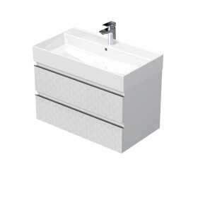 Koupelnová skříňka s umyvadlem SAT Cube Way 80x47,5x46 cm bílá mat CUBE3D46802ZBSAT CUBE3D46802ZBSAT