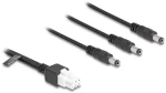 DeLock Mini-Fit 4,2mm 6pin - 3x DC 5,5x2,5mm černá / Napájecí kabel / rozbočovač 1:3 (90168)
