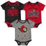 Outerstuff Dětské Body 3v1 Ottawa Senators NHL Full Strength Ss Creeper Set Velikost: Batole 0-3 Měsíce