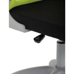 Kancelářská židle, zelená síťovina, šedý plast, kolečka na tvrdé podlahy