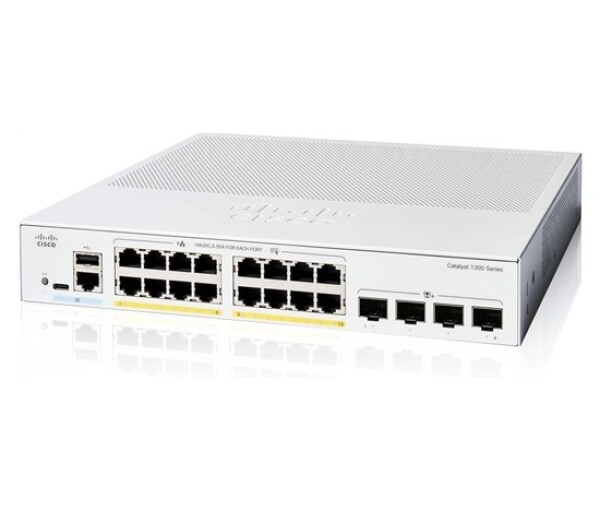 Cisco Catalyst switch C1300-16P-4X (16xGbE,4xSFP+,16xPoE+,120W,fanless) EDF_1608309