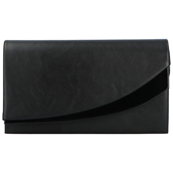 Elegantní psaníčko s vykrojenou klopou Borana, černá