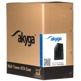 Akyga AK939BL černá, modré prvky / Skříň / Midi Tower / ATX / bez zdroje (AK939BL)