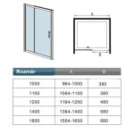 H K - Luxusní posuvné sprchové dveře ALTO BLACK 116- 120x195cm L/P se Soft close zavíráním SE-ALTOBLACK120SET