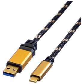 Roline USB kabel USB 3.2 Gen1 (USB 3.0 / USB 3.1 Gen1) USB-A zástrčka, USB-C ® zástrčka 1.00 m vícebarevná stíněný 11.02.9013